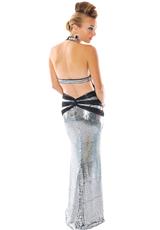 2012 Precious Formals Prom Dresses P50029.  Available in Black/Silver, White/Silver